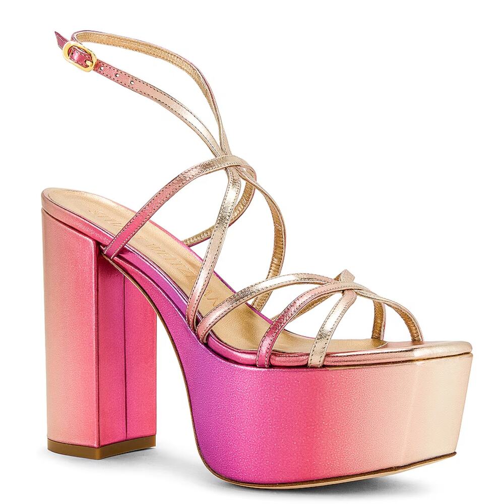 Stuart Weitzman Barelythere Squarehigh Platform S… - image 1